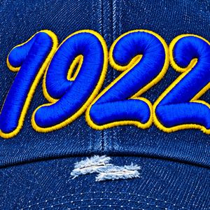 หมวกเบสบอลปักลายปี 1922 สีน้ำเงินเข้มสำหรับผู้หญิง ทรงวินเทจ ขอบโค้ง ปรับขนาดได้ พร้อมหัวเข็มขัด สไตล์ลำลองแฟชั่น - Product Image 3