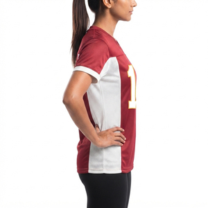 Custom Logo Women’s Football Shirt Premium Breathable Women's Soccer Jersey Women Short Sleeve V-Neck Football Jerseys - Product Image 3