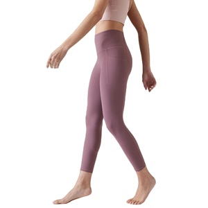 High Stretch Full Length Spandex <b>Leggings</b> <b>Women</b> Elastic Waistband Moisture Wicking Breathable Smooth Seamless Feel - Product Image 4