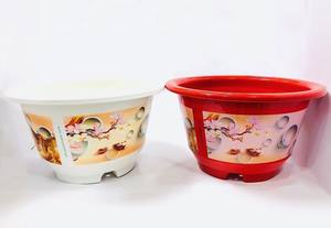 กระถางต้นไม้พลาสติกพิมพ์ลายระฆังทันสมัยสำหรับระเบียงห้องนั่งเล่นและสำนักงาน - Product Image 3