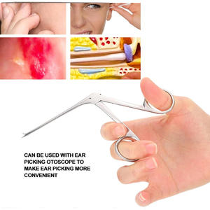 Pinces auriculaires en acier inoxydable, outil médical ORL pour l'élimination du cérumen et les interventions auriculaires de précision - Product Image 2