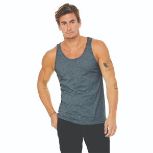 Débardeur en tricot uni pour homme, col rond, style décontracté, gris, grande taille - Product Image 1