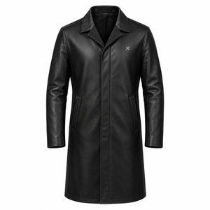 Abrigo Reversible Unisex de Cuero Genuino |   Negro Marrón Azul Marino |   Fabricante OEM ODM |   Diseño de Calidad Premium |   Ropa de Cuero | - Product Image 1