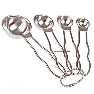 Cucharas Medidoras Metálicas Elegantes para Bodas y Otras Ocasiones, Exhibición de Alimentos en Mesa - Product Image 1