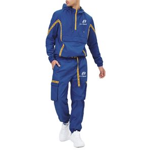 Conjunto Deportivo Personalizado al por Mayor, 100% Algodón, Cortavientos, para Hombre y Mujer, Ropa Deportiva para Gimnasio, Running, OEM, ODM, Marca Privada, Streetwear - Product Image 1