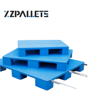 Palette en plastique robuste à simple face, à entrée 4 directions, pour la logistique, avec plateau solide