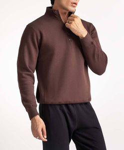 Sweat-shirt à manches longues en coton personnalisé avec logo 400 GSM, col rond, sweat-shirt décontracté tendance pour hommes, sweats à capuche et sweat-shirts - Product Image 3