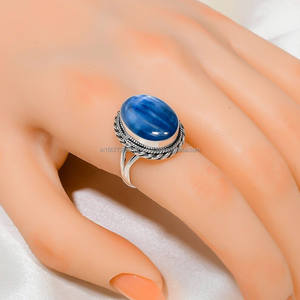 Meilleure qualité 925 argent Sterling réglable à la main bague pierres précieuses mariage et anniversaire bijoux cadeau pour la mère - Product Image 6