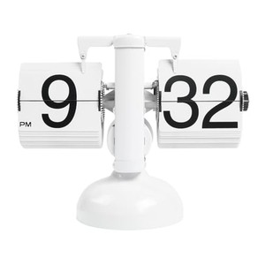 Bamboo <b>Flip</b> Desk <b>Clock</b> White Modern Contemporary Wholesale India - Product Image 1