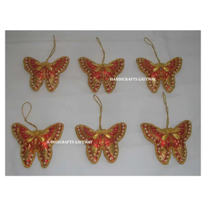 New Hanging Ornament Best Workmanship Fancy Fabric Zari Handmade Latest Angel Design For Christmas Festival Decoration Purpose - Product Image 5