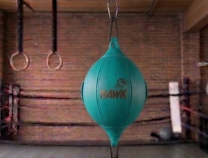 HAWK Heavy Double End Speed Ball PU Leather Hanging Punching Bag with Easy Install for Universal Boxing Training - Product Image 5
