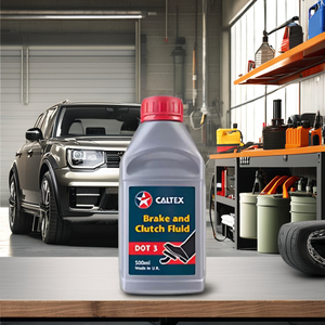 Caltex 500ml น้ำมันคลัตช์เบรก dot 3, ประสิทธิภาพสูงน้ำมันเบรกที่เชื่อถือได้14kg น้ำมันหล่อลื่นเครื่องยนต์พลาสติกและน้ำยาทำความสะอาด UK - Product Image 1