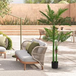 Piante Artificiali di Alta Qualità per Interni, 180CM, Doppia Asta, Nuove Foglie FIG Girasole, 18 Foglie, Vaso con Coda Sfusa, Traveler, 1 Pezzo/Set - Product Image 6