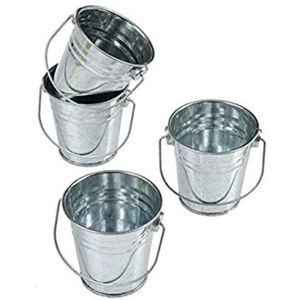 Premium Quality Mini Galvanized Metal Pail Buckets With Handle For Party Favors Ice Cubes Snacks And <b>Small</b> Planters In Low Price - Product Image 3