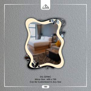 Es un elegante espejo de pared con forma de onda, con un diseño artístico único, ligero y decorativo. - Product Image 3