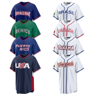 Camiseta de Béisbol del Clásico Mundial de Béisbol de Equipos Nacionales 2026, Jersey de Estadio Local, Personalizada, Cosida, de Manga Corta - Product Image 3