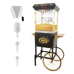Commercial <b>Popcorn</b> <b>Machine</b> with Cart 16 Oz Kettle Automatic Movie Theater <b>Popcorn</b> Maker Gold Black - Product Image 3