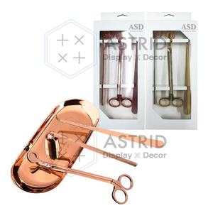 ถาดใส่เทียนอุปกรณ์เสริมสีโรสโกลด์4ชิ้นสำหรับตกแต่งคริสต์มาสน้ำหอมร้านค้า - Product Image 1