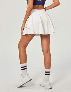 Falda deportiva plisada de verano Job Sports de cintura alta, estilo casual, con bolsillos y control de abdomen, fácil de llevar - Product Image 2