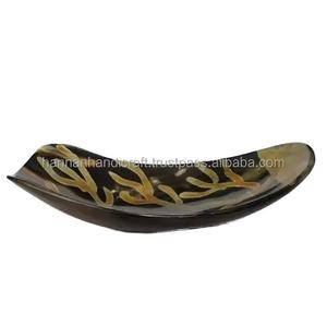 ชามเขาควายคุณภาพสูง มีทุกขนาด รูปทรงเรือ ขัดเงา งานศิลปะจากเขาควาย ของตกแต่งบ้าน งานแต่งงาน งานเลี้ยง - Product Image 3