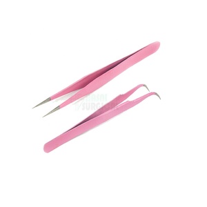 Pinzas para Pestañas Manuales Más Vendidas, Color Rosa, Punta Recta, Acero Inoxidable, Marca Hasni Surgical, Aprobadas por CE e ISO, para Uso Clínico - Product Image 4
