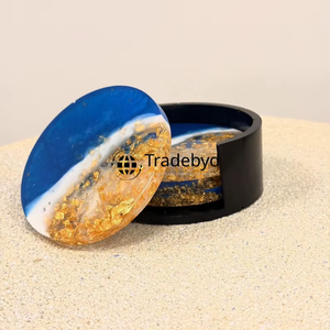Designer Resin <b>Coasters</b> 4X4 Inches Square Luxury Handmade Customizable Colors <b>Table</b> Decor Drink <b>Coaster</b> Set Tradebyd - Product Image 1