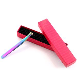 Ensemble de pinces à cils en métal en acier inoxydable Emballage de forme créative Couleurs audacieuses Motifs artistiques Logo de couleur personnalisé pour - Product Image 4