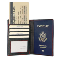 Vente chaude Porte-passeport En Cuir Véritable Unisexe Passeport Voyage Portefeuille RFID Blocage Logo Personnalisé En Gros Voyage Accessoires
