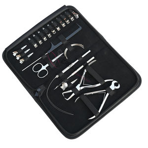 Kit de herramientas para extensiones de cabello de estilista con removedor de microperlas, alicate para romper enlaces de queratina, herramienta enhebradora de bucles, peine de cola y separador de mechas. - Product Image 1