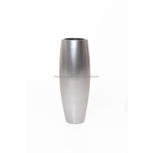 Vase à fleurs de qualité standard 2 pièces ensemble forme cyclindique en gros Vase à fleurs au sol et grands pots en argent pour les décors intérieurs - Product Image 6