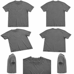 เสื้อยืดโอเวอร์ไซส์แฟชั่นสตรีทแวร์สไตล์หรูหรา ผ้าถักโพลีเอสเตอร์เนื้อหนัก ระบายอากาศได้ดี แขนสั้น เหมาะสำหรับใส่เล่นกีฬา - Product Image 6