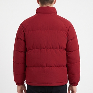 Men's Insulated Winter <b>Coat</b> <b>Stand</b> Collar <b>Slim</b> Fit Cotton Padded Puffer Jacket Solid Color Wear - Product Image 3