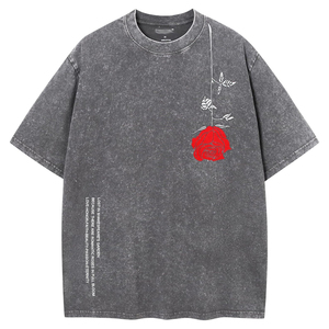 เสื้อยืดโอเวอร์ไซส์ลายรถแข่งลอสแอนเจลิส แขนสั้น คอกลม สไตล์สตรีท ผ้าเจอร์ซีย์คอตตอน สำหรับผู้ชาย - Product Image 2