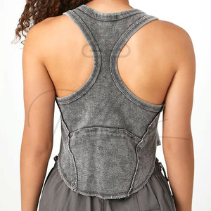 Best Arrival Women <b>Crop</b> <b>Top</b> T-Shirt New Fashion Formal Style Lightweight Comfortable Design Acid Wash Cotton Canvas Breathable - Product Image 4