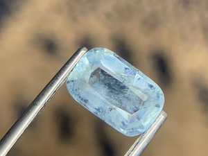 Piedra Preciosa de Aguamarina Azul Cielo Natural, Facetada, Suelta, para Joyería, Anillo, Colgante, Cristal - Product Image 3