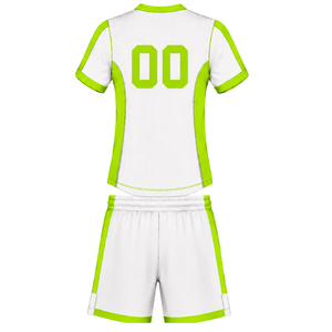 Conjunto de Camiseta y Pantalones Cortos de Rugby Verde Lima, Cuello en V, Uniforme de Equipo Personalizado, Ropa Deportiva Transpirable para Entrenamiento - Product Image 2