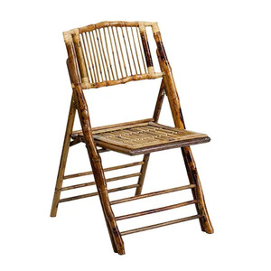 Wholesale <b>Rustic</b> Bamboo Folding <b>Chair</b> Curved Back Stable Frame Durable Natural Seating for Indoor Outdoor Furniture OEM ODM - Product Image 3