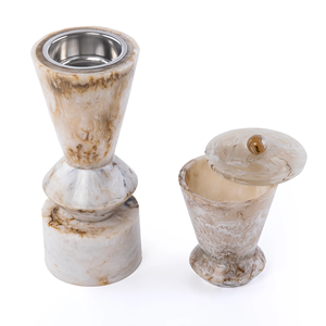 Premium gift elegant gift decorative burner fragrance decor aroma decor incense accessory resin marble accessory marble style - Product Image 1