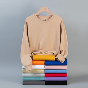 Sweat-shirts personnalisés en coton pur, col rond, broderie logo sur mesure, prix usine Chine Bangladesh, printemps automne. - Product Image 4