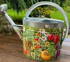 Arrosoir décoratif en fer de style antique, arrosoir de jardin à long bec, arrosoir pour usage intérieur et extérieur, arrosoir élégant - Product Image 3