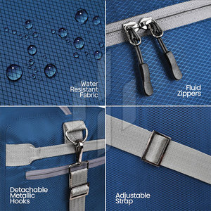 Compartimento Principal con Asas Cómodas, Cierre de Cremallera de Poliéster, Bolsa Deportiva de Gran Capacidad para Gimnasio, Viajes y Fitness - Product Image 6