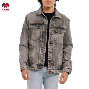 แจ็คเก็ตยีนส์คุณภาพพรีเมียมสำหรับผู้ชาย แบบสั่งทำพิเศษ ปิดด้วยกระดุม พร้อมโลโก้สั่งทำ - Product Image 6