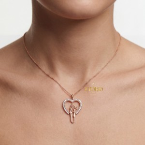 Collar de Cadena de Oro con Diamantes Símbolo de la Eternidad para Mujer, Regalo de Lujo para Compromiso y Aniversario, Encanto Nupcial y Estilo a la Moda - Product Image 6