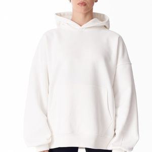 Sweat-shirt à capuche surdimensionné pour femme, en coton épais 100% French Terry, avec poche avant, personnalisable en gros, marque privée OEM - Product Image 1