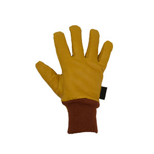 Guantes de Trabajo de Cuero con Puño Tejido Antideslizante, Duraderos, de Uso General, Guantes de Seguridad - Product Image 1