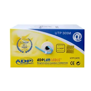 उच्च गति बिल्ली 6 नेटवर्क केबल UTP ठोस शुद्ध तांबे 23AWG RoHS पीवीसी 305M/रोल 350MHZ CAT6A ईथरनेट केबल