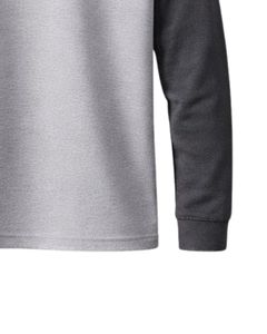 Men Grey Raglan Jersey Sweatshirt Long Sleeve Crew Neck Casual Cotton <b>Polyester</b> Knit Pullover Lightweight Plain Wear Supplier - Product Image 6