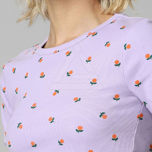 Camisetas cortas de moda para mujer, ajuste cómodo, material ligero, ideal para el gimnasio, entrenamiento y uso casual. - Product Image 5