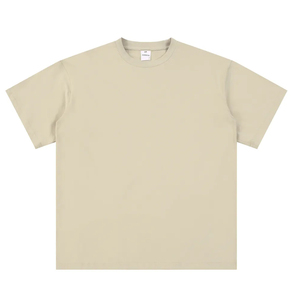 190Gsm Thin Velvet Acid Wash Silk Screen Printed Luxury Men Oversized Solid Color Custom 100% Cotton Boxy Fit T-shirt - Product Image 5