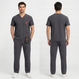 Conjuntos de Uniformes Médicos Unisex de Tela de Lona Premium Suave Antiarrugas y Lavable, Uniformes de Hospital de Alta Calidad - Product Image 5